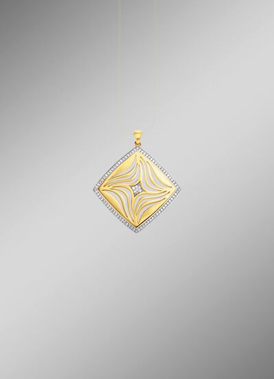 Vergulde hanger met zirkonia 