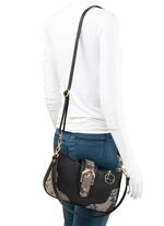 Laurina, tas, dames, met afneembare, verstelbare schouderband ZWART-GRIJS