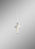 Populaire kruishanger met synthetische zirkonia 