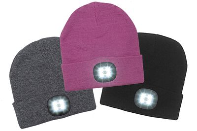 Modieuze hoed met ge&iuml;ntegreerde, afneembare LED-lamp 