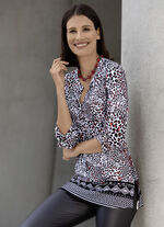 Shirttuniek met randprint 