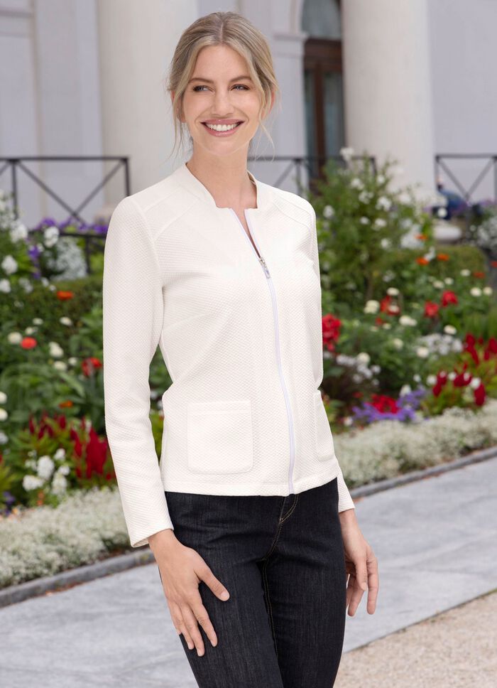 Blousejasje met opstaande kraag 