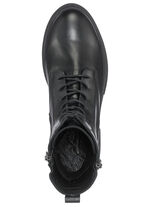 Enkellaarsjes met vetersluiting van Dragonfly ZWART