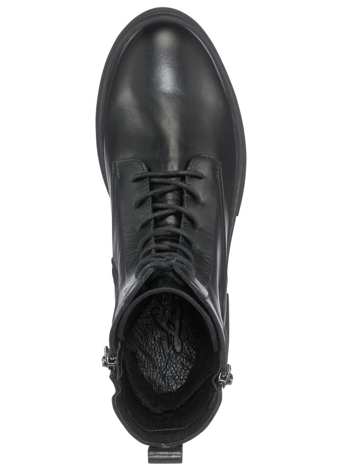 Enkellaarsjes met vetersluiting van Dragonfly ZWART