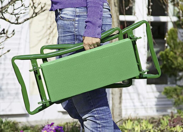 Knie stoel om op te zitten en te knielen met metalen frame 