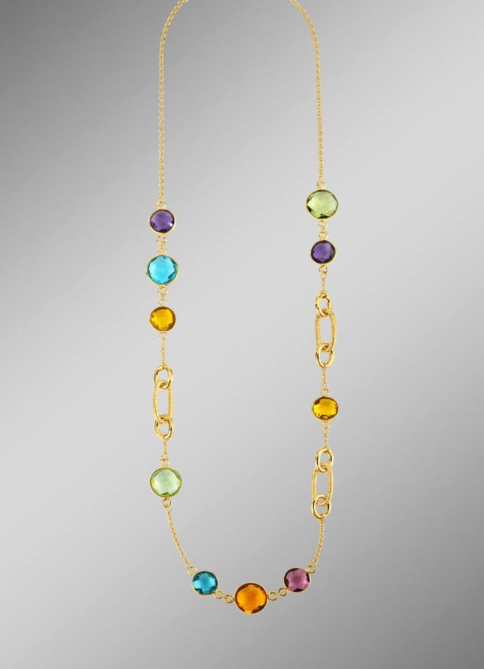 Kleurrijke elegantie: ketting met kwarts 