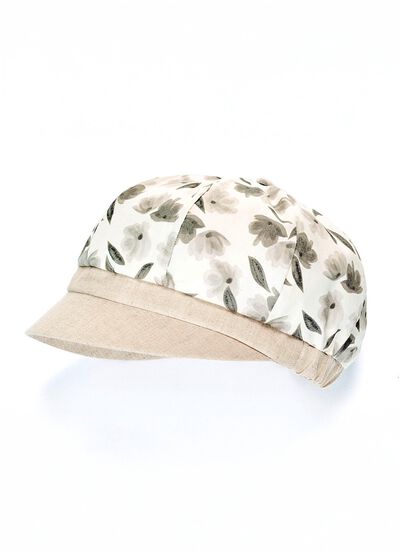 Modieuze dames krantenjongenspet met elastische inzet 