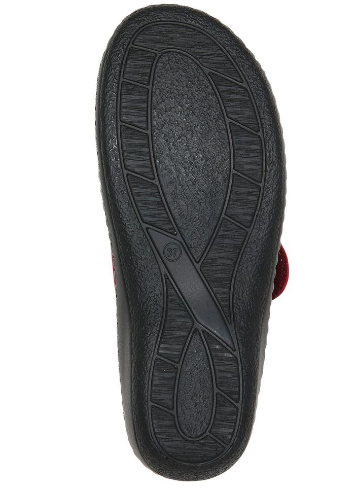 ELENA EDEN, klassieke damesmuiltjes, breedte H, met uitneembaar voetbed ROOD