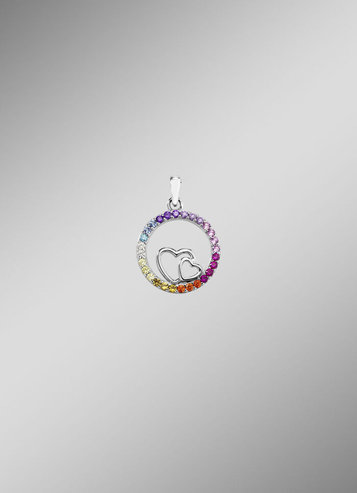 Zilveren hanger met zirkonia 