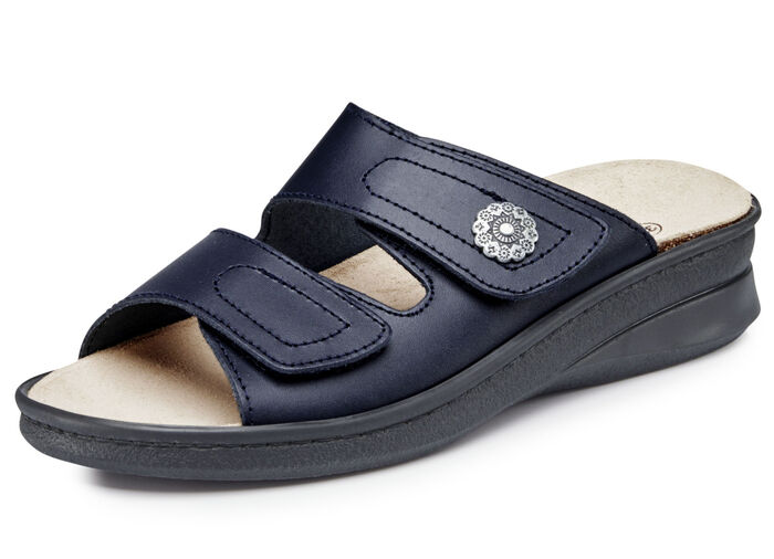 Comfortabele muiltjes met uitneembaar voetbed DONKERBLAUW