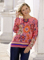 Tuniek met leuke randprint 