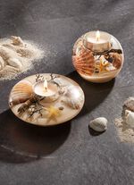 Theelichthouder van mondgeblazen glas 