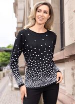 Trui met stippendessin in kleurverloop 