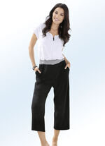 Laurina badstof jumpsuit met ritssluiting 