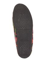 Klittenbandpantoffels met kleurrijk bloemenborduurwerk ANTRACIET-MEERKLEURIG