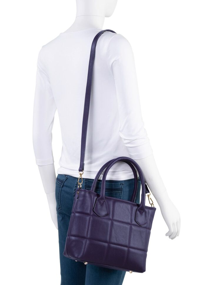 Laurina tas met quilting PAARS