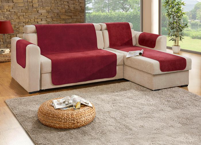 Fauteuil- en bankbeschermer met vlekbescherming en antislipcoating 