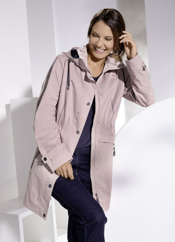 Korte jas met afneembare capuchon 