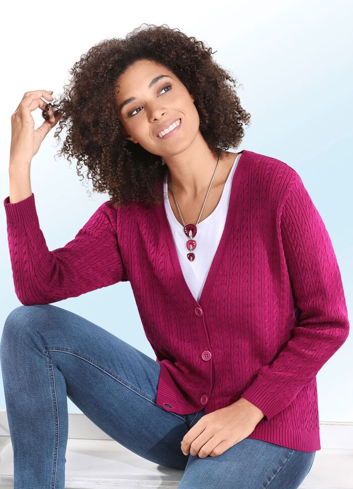 Vest met kabelpatroon BESSEN