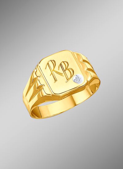 Herenring met diamant 