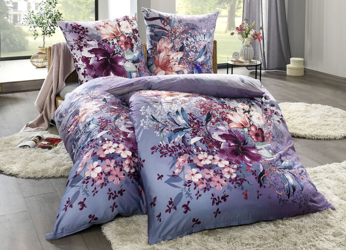 Prachtige katoenen beddengoedset LILA