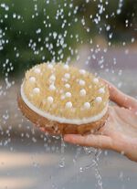 Massageborstel van wild zwijnhaar 