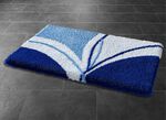 Smaakvolle badkamerset met antislip achterkant BLAUW