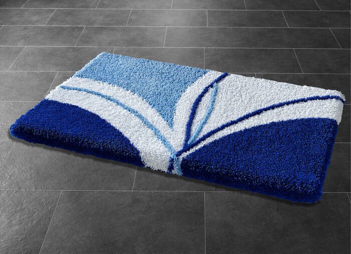 Smaakvolle badkamerset met antislip achterkant BLAUW