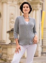 Cardigan met subtiele glittereffecten 