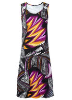 Jurkje met decoratieve ringen aan de brede bandjes 