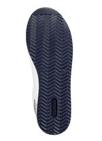 Remonte sneakers gemaakt van gecoat leer met textielafwerking WIT-MARINEBLAUW-ROOD