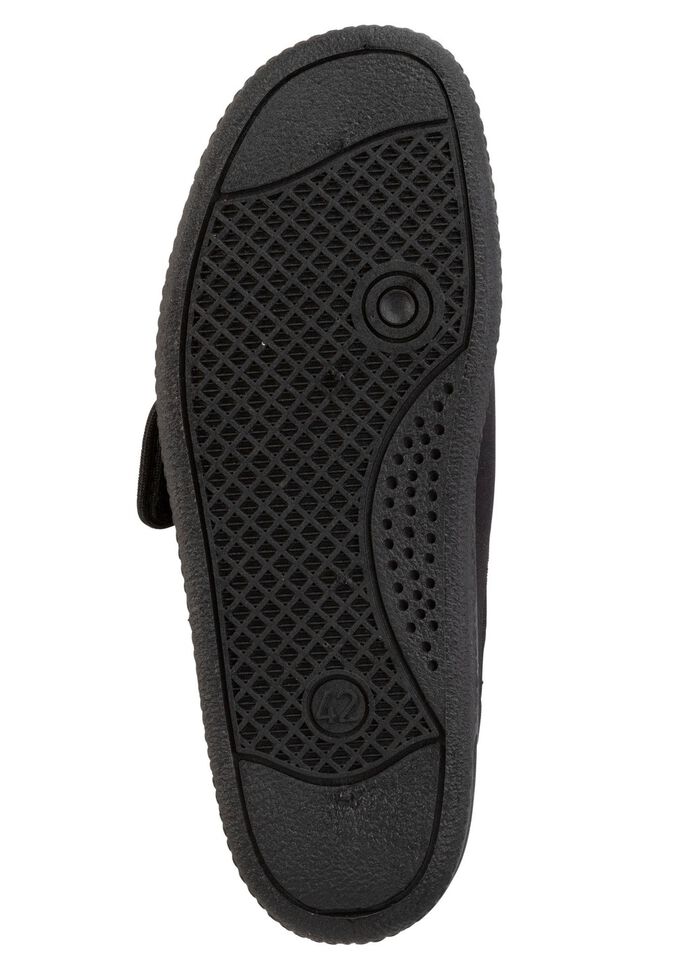 Pantoffels van zacht, elastisch textielmateriaal ZWART