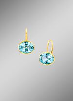 Oorbellen met blauwe topaas 