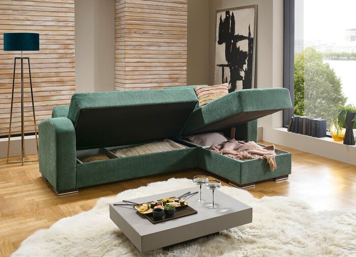 Gestoffeerde hoek met functie GROEN