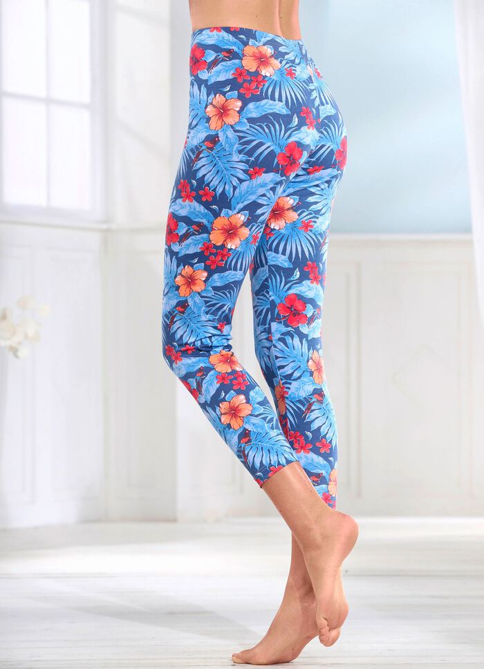 Legging in 7/8-lengte met een mooi bloemendessin 