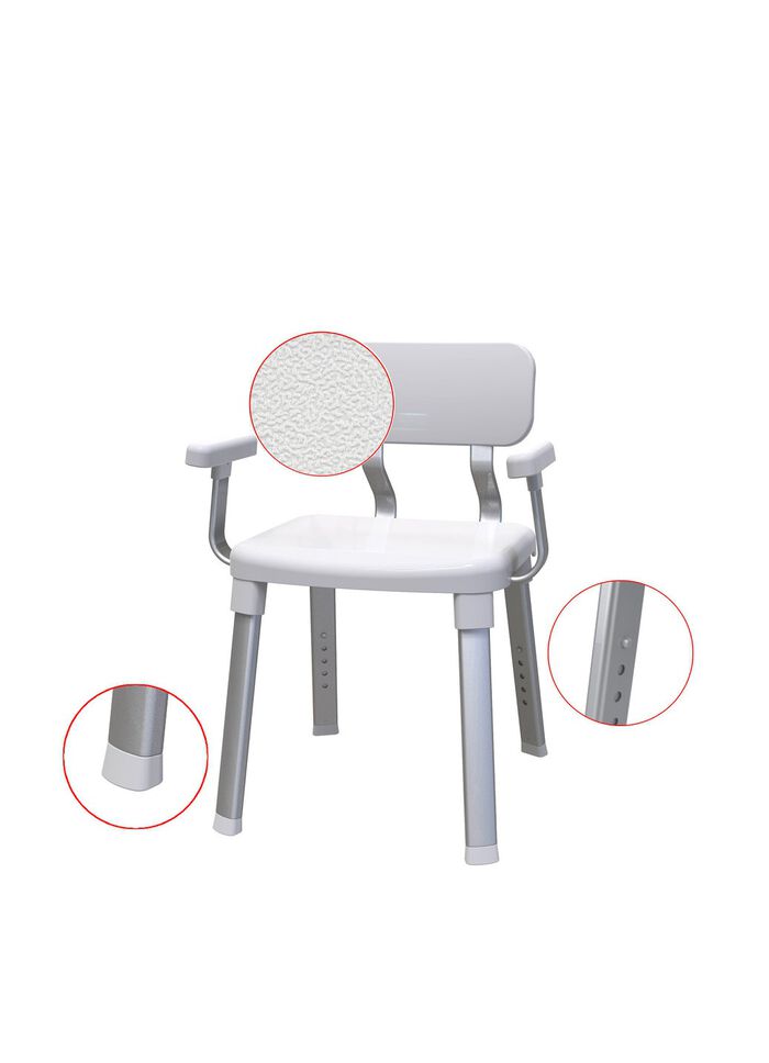 Douche- en badstoel voor veilig douchen en baden 