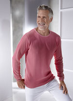 Trui met ronde hals van "Milano Italy" in 3 kleuren LICHTGRIJS M.