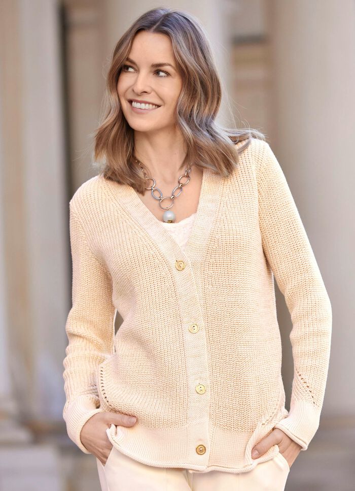 Cardigan met elegante glitter 