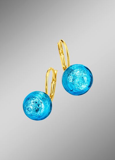 Murano glas oorbellen gemaakt van zilver 