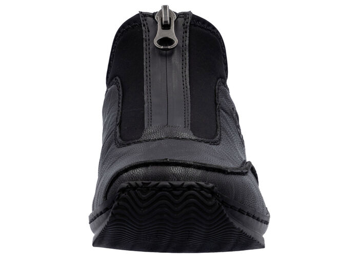 Rieker, klassieke damespantoffels, met rits ZWART