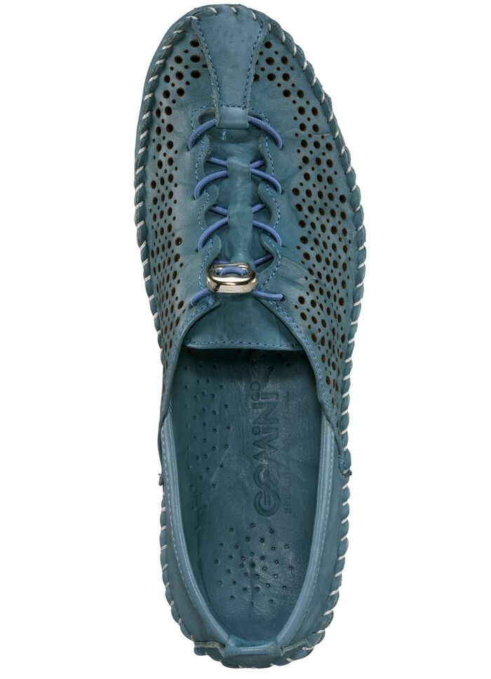 Gemini, comfortabele damespantoffels, breedte G, met uitneembaar voetbed JEANS