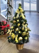 Verlichte kersttoren 