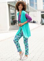 Enkellange broek met felgekleurde inkjetprint 