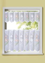 Jacquard kort gordijn met vlindermotief 