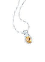 Hanger met echte citrien en synthetische zirkonia 