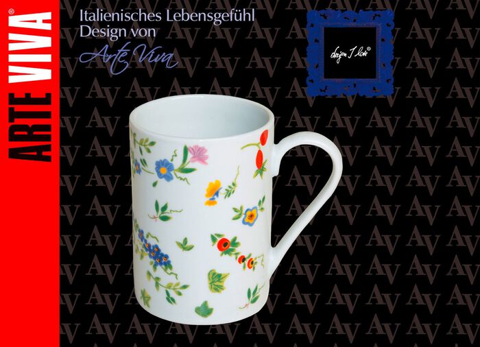 Millefiori porseleinen servies gemaakt van hoogwaardig wit porselein 