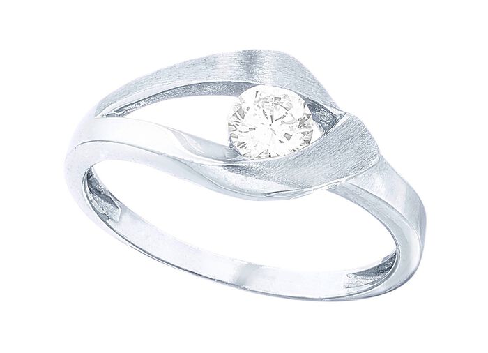 Betoverende damesring met synth. zirkonia 