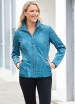 Kort leren jack van &ldquo;Cabrini&rdquo; 