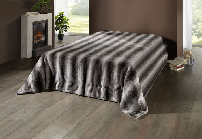 Sprei van pluizig imitatiebont WOLF