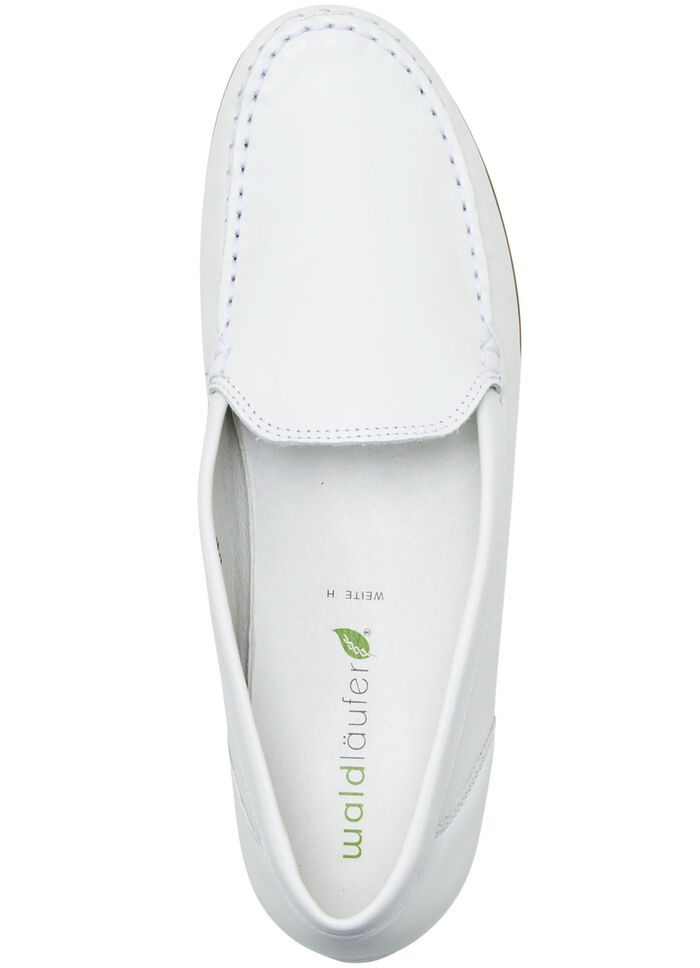 Waldläufer mocassinpantoffels van fijn rundnappaleer WIT